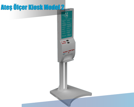 Ateş Ölçer Dezenfektan Kiosk Model 2