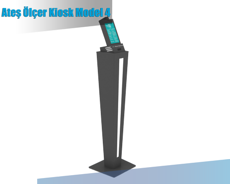 Ateş Ölçer Dezenfektan Kiosk Model 4