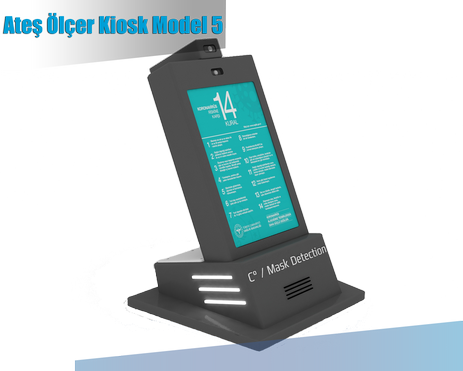 Ateş Ölçer Dezenfektan Kiosk Model 5