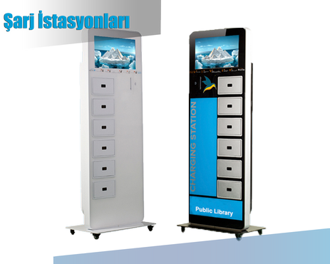 Şarj Serisi Dijital Reklam Totem Kiosku