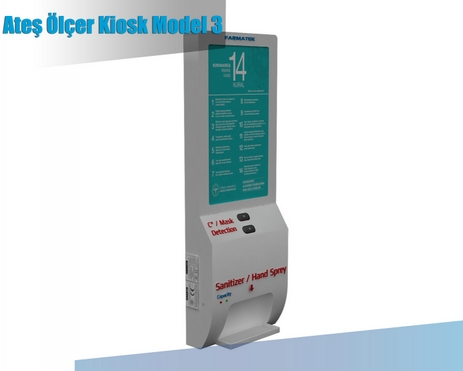 Ateş Ölçer Dezenfektan Kiosk Model 3.2