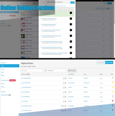 Online Reklam Yazılımı  - Signage Software
